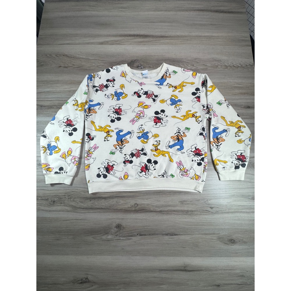 Disney Mickey and Friends All Over Print Sweatshirt Women's‎ XL 15-17